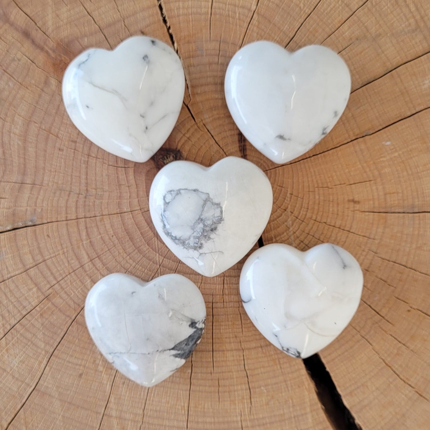 Howlite - Galet coeur Créa'Clo