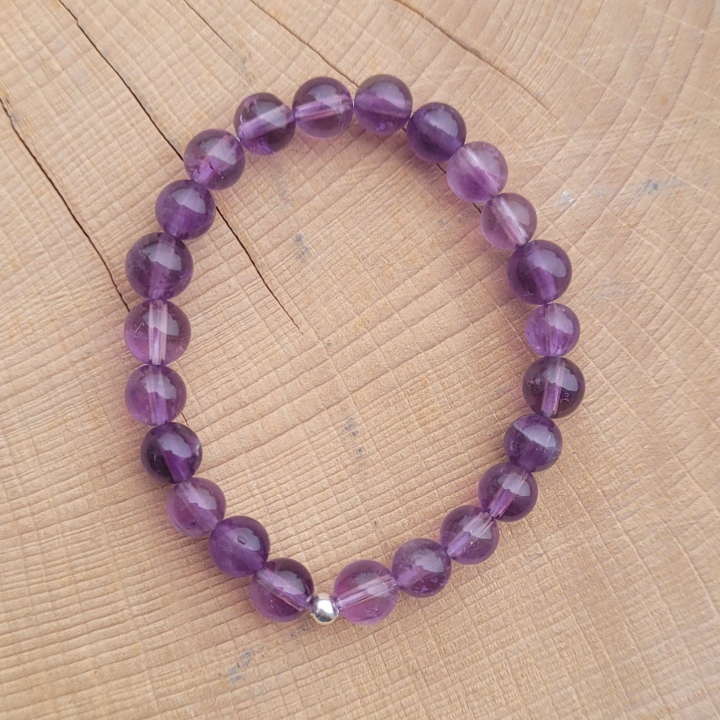 Bracelet enfant Améthyste - Avec ou sans pendentif Créa'Clo