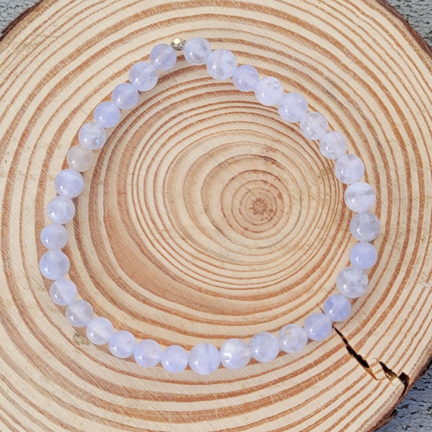 Bracelet Calcédoine bleue Créa'Clo