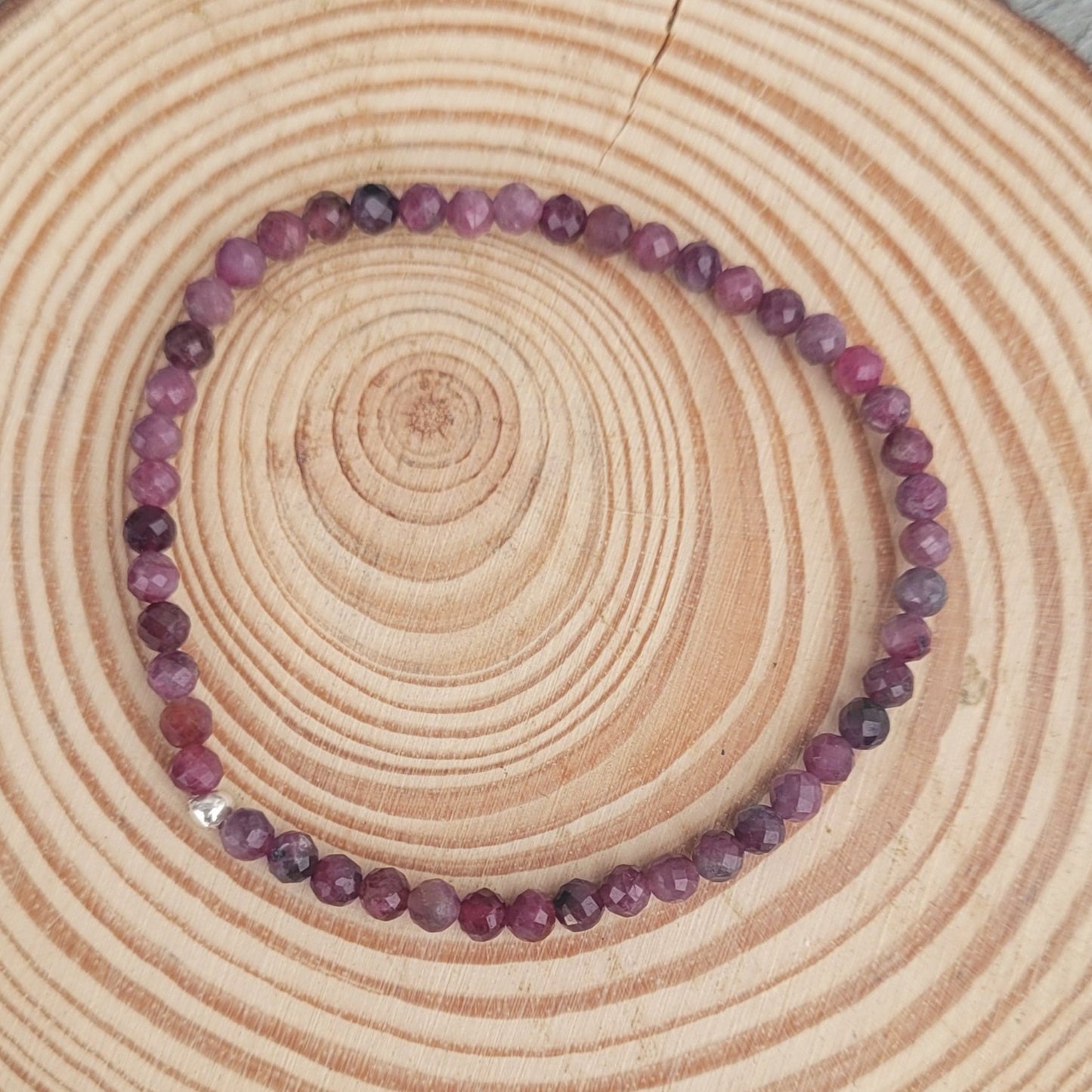 Bracelet Tourmaline rose - Pierres facettées Créa'Clo