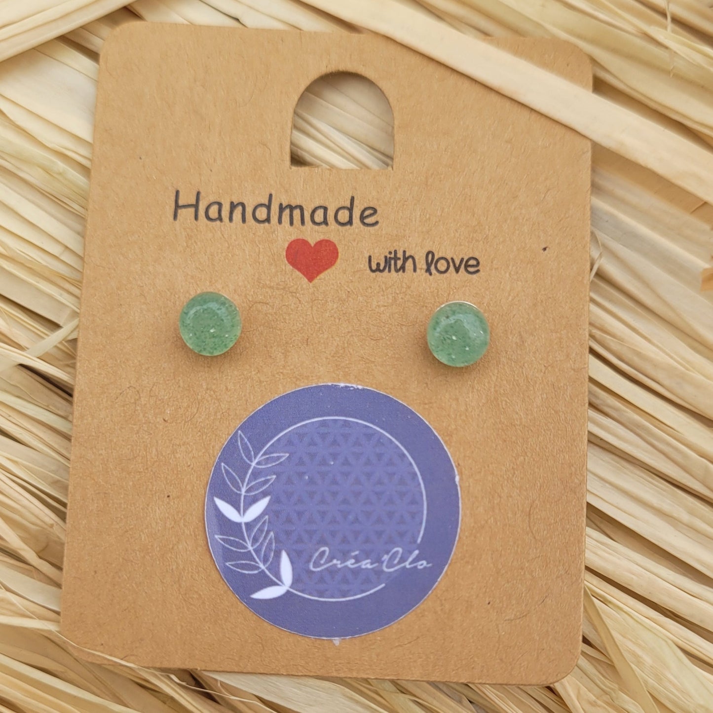 Boucles d'oreilles - Aventurine verte Créa'Clo