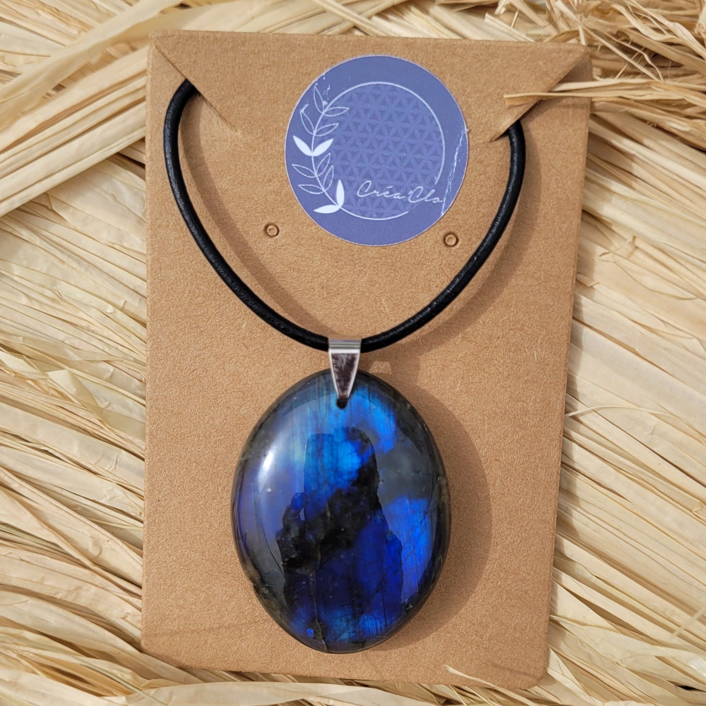 Collier Labradorite - forme ovale CréaClo