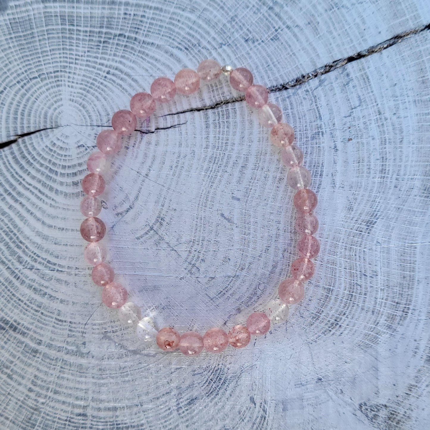 Bracelet Quartz fraise "Hématoïde" Créa'Clo