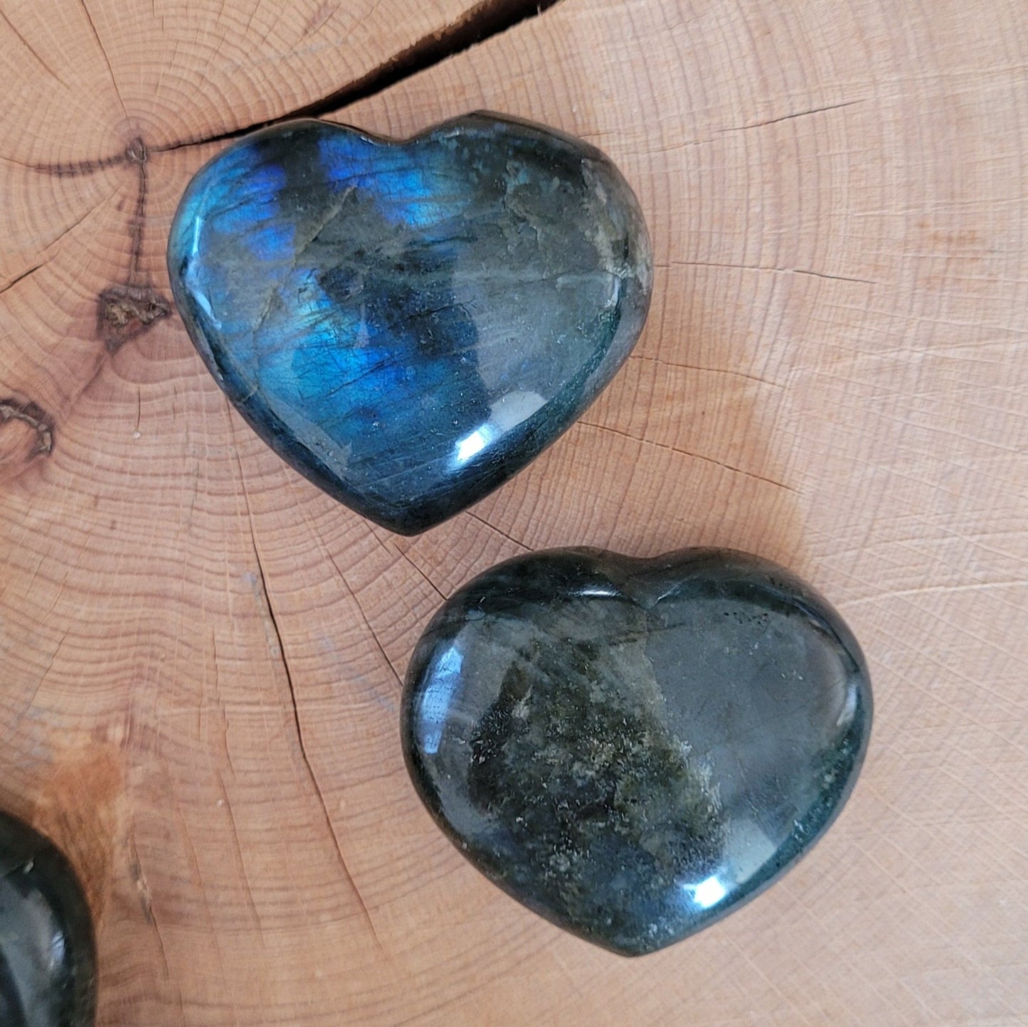 Galet coeur en Labradorite - 50mm Créa'Clo