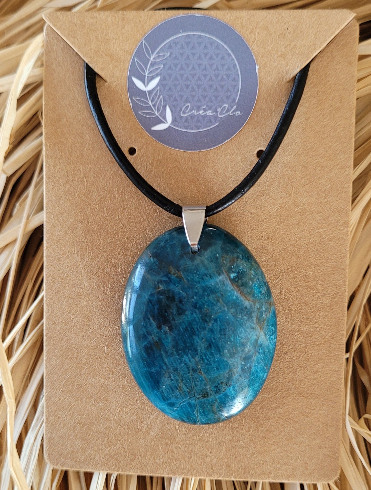 Apatite bleue - Pierre plate (Copy) Créa'Clo