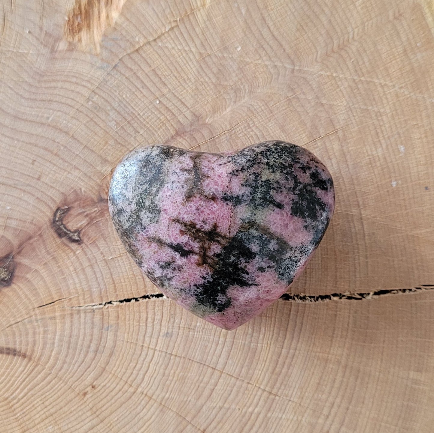 Galet coeur Rhodonite Créa'Clo