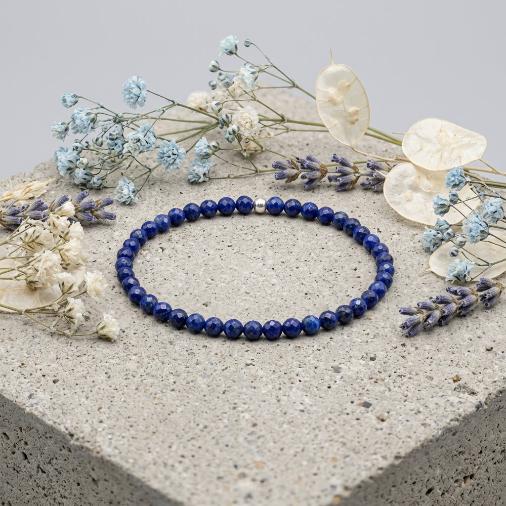 Bracelet Lapis Lazuli - Pierres facettées Créa'Clo