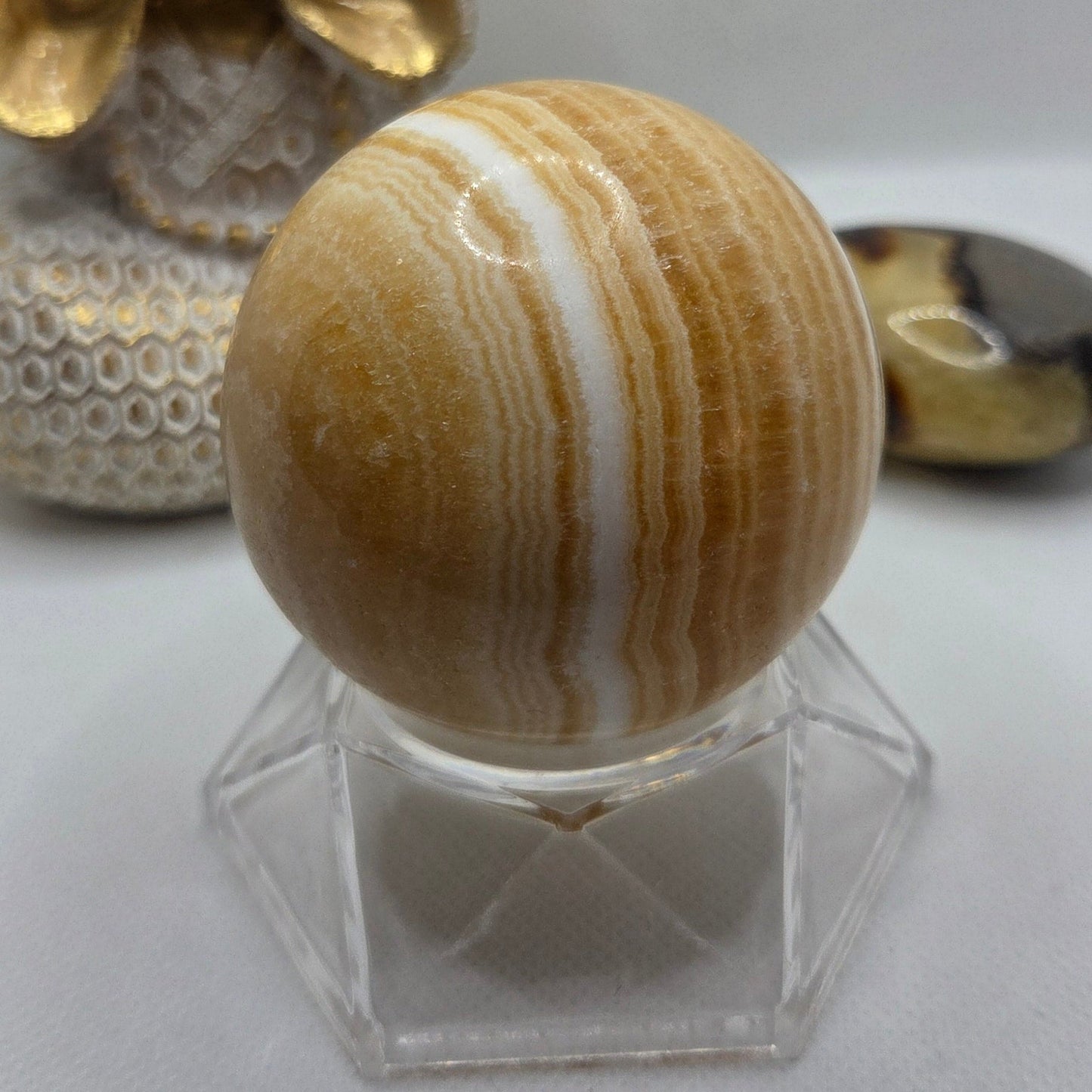 Sphère Calcite orange - 5cm Créa'Clo