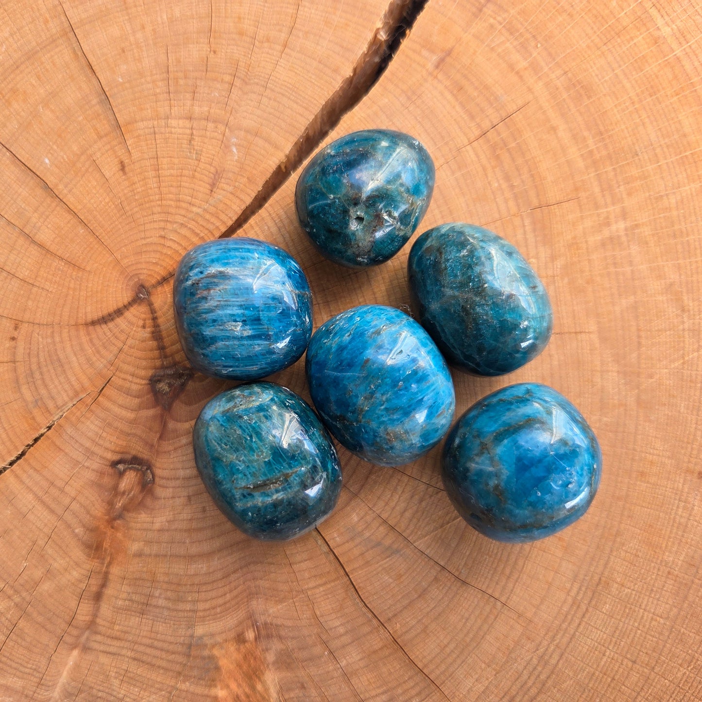 Apatite bleue - Pierre plate Créa'Clo