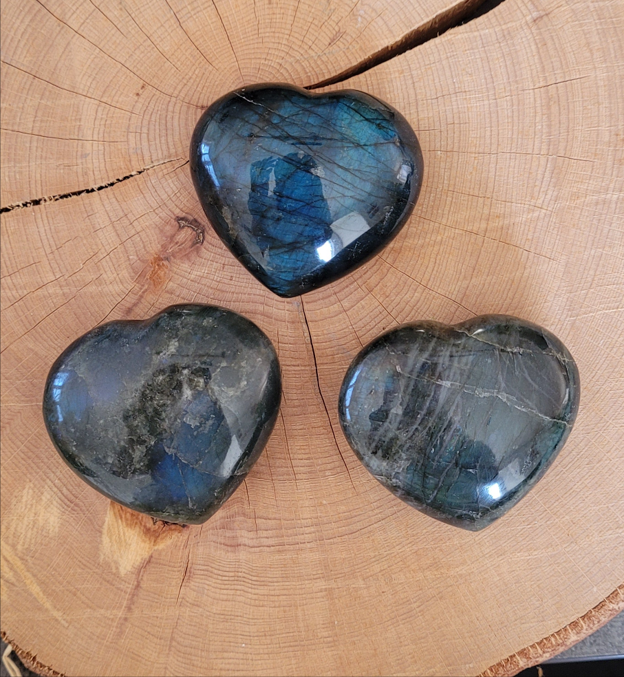 Galet coeur en Labradorite - 60mm Créa'Clo