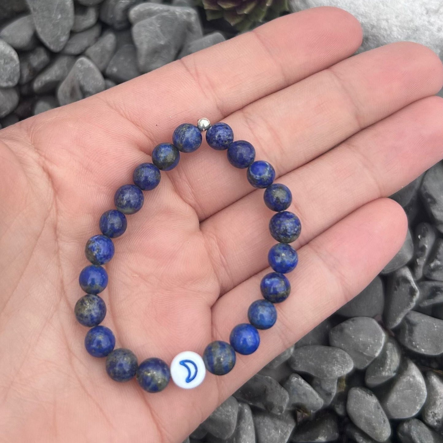 Bracelet Lapis Lazuli - Lune CréaClo