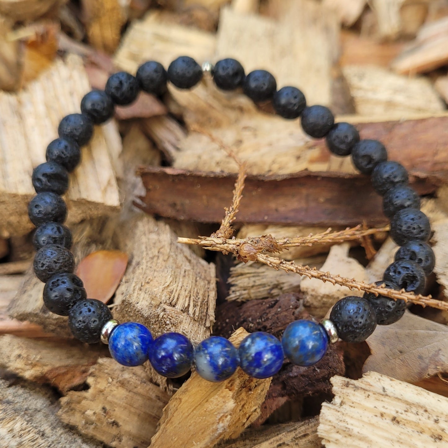 Bracelet Pierre de lave - Lapis Lazuli CréaClo