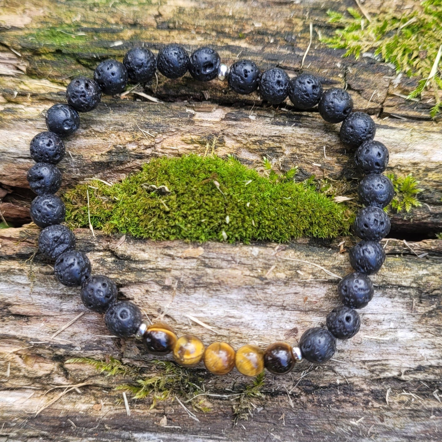 Bracelet Pierre de lave - Oeil de tigre CréaClo