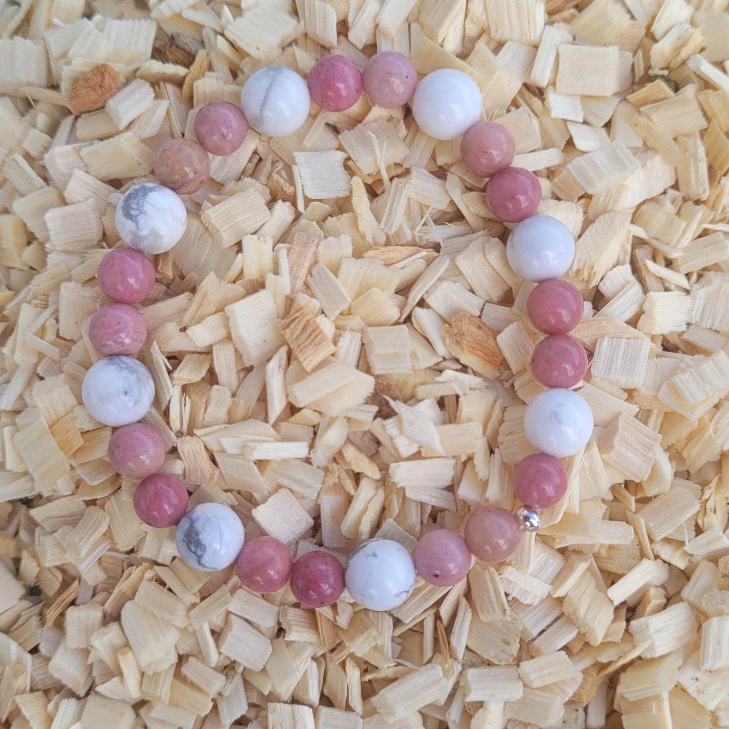 Bracelet Howlite - Rhodonite Créa'Clo