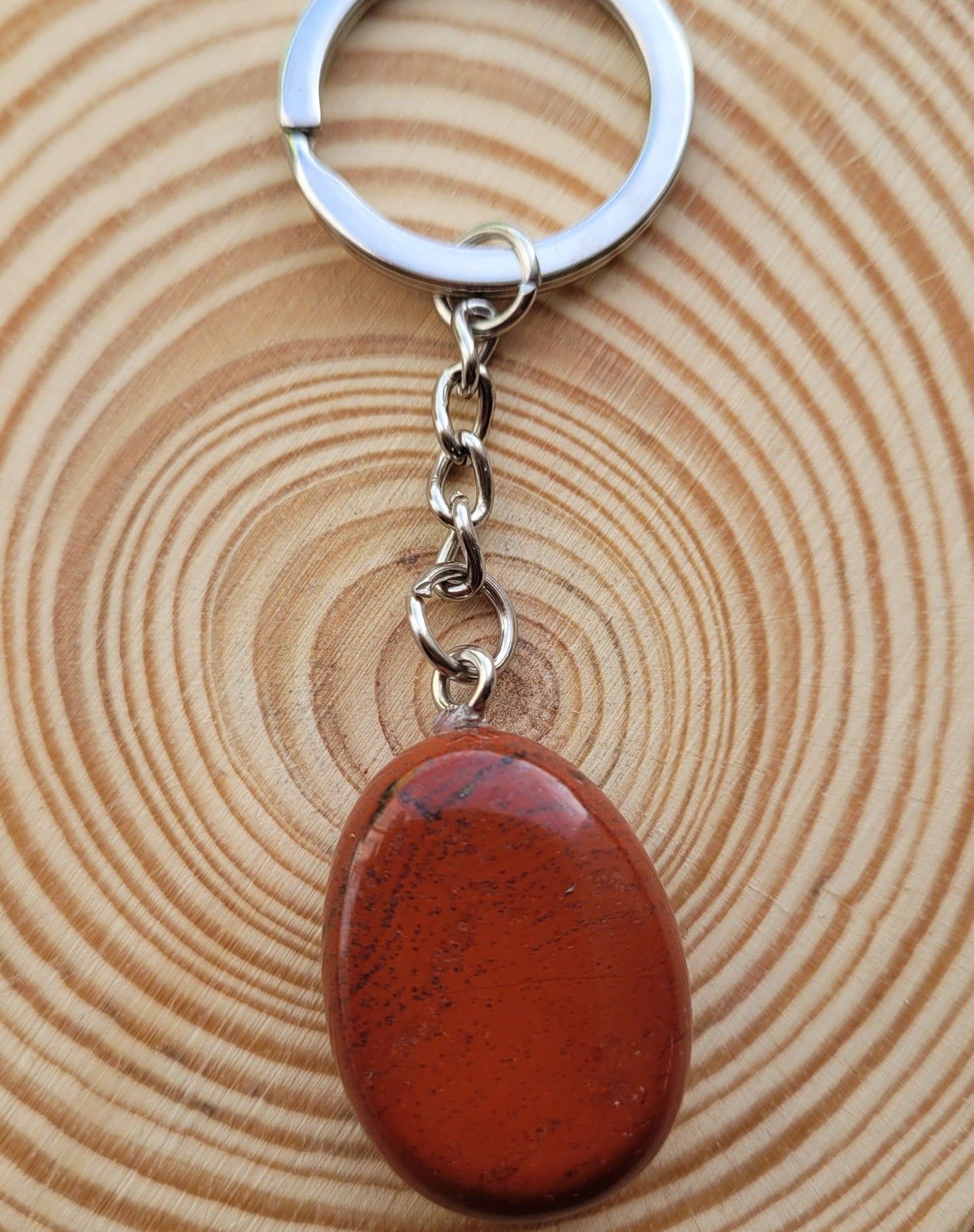 Porte-clés Jaspe rouge Créa'Clo