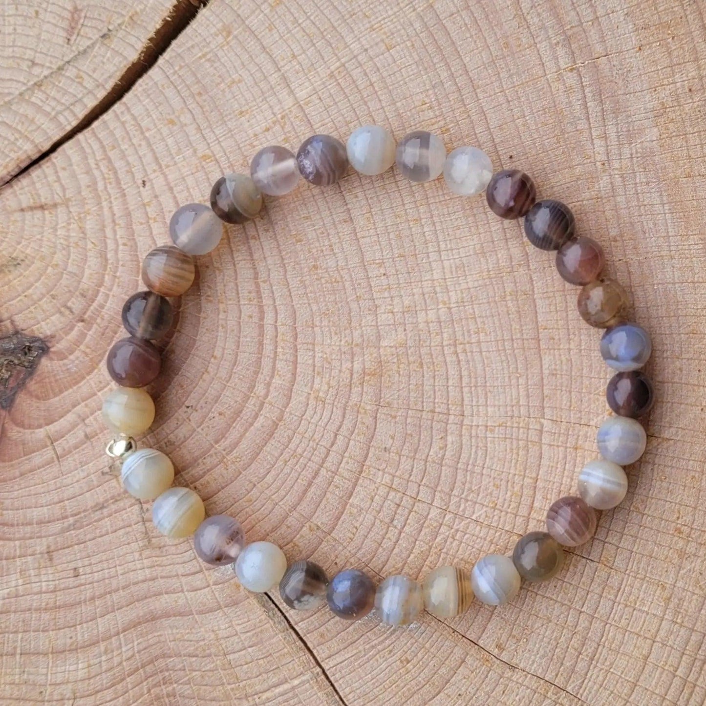 Bracelet Agate botswana Créa'Clo