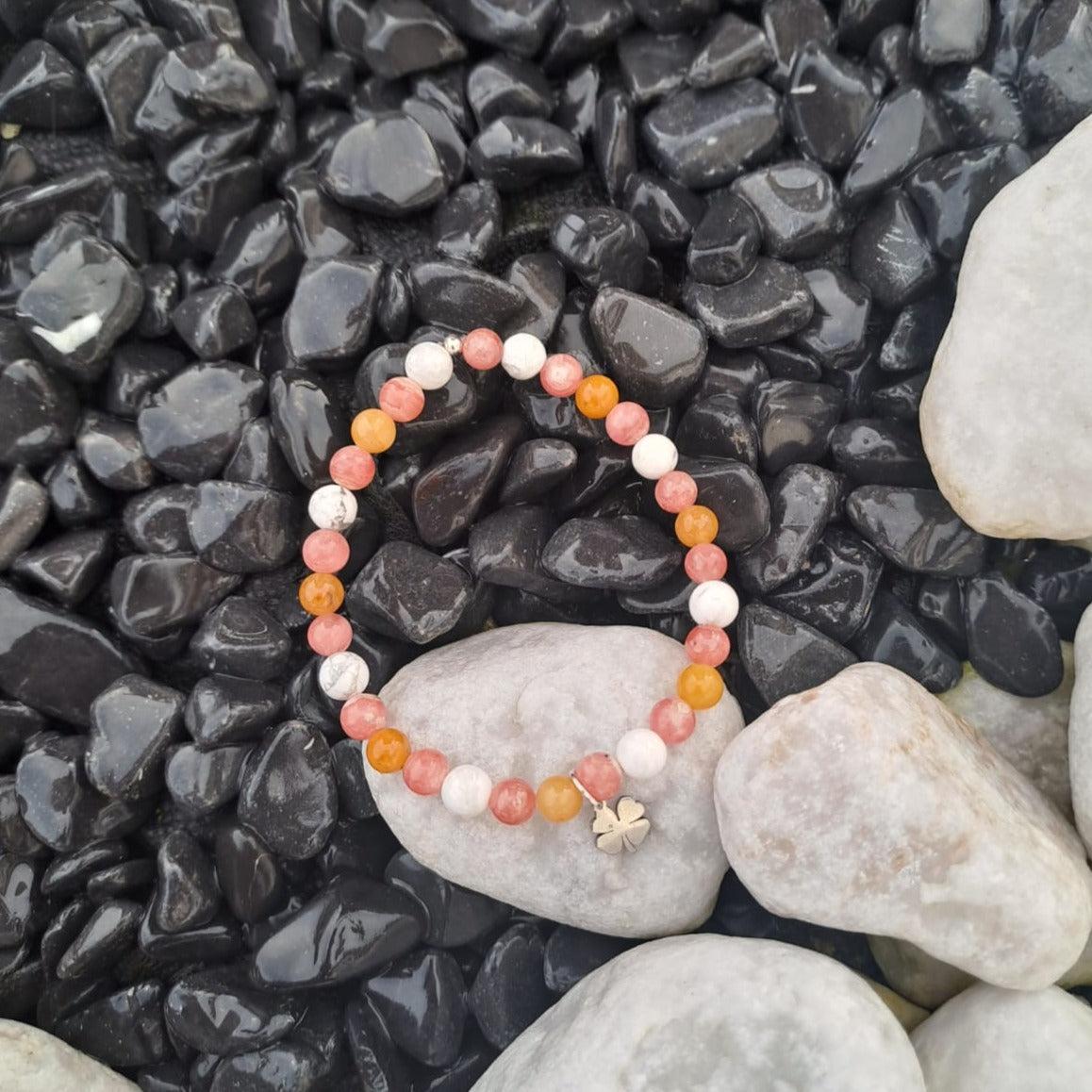 Bracelet Aventurine - Howlite - Rhodocrosite Créa'Clo