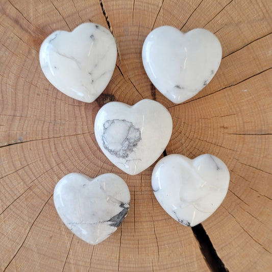 Howlite - Galet coeur Créa'Clo