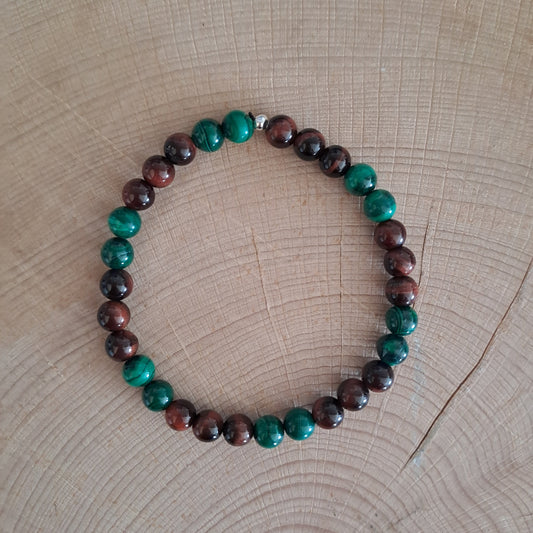 Bracelet Oeil de taureau - Malachite Créa'clo
