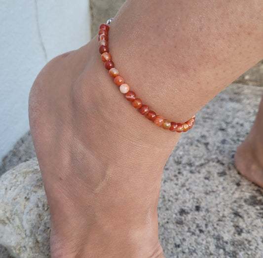 Bracelet de cheville - Cornaline Créa'Clo