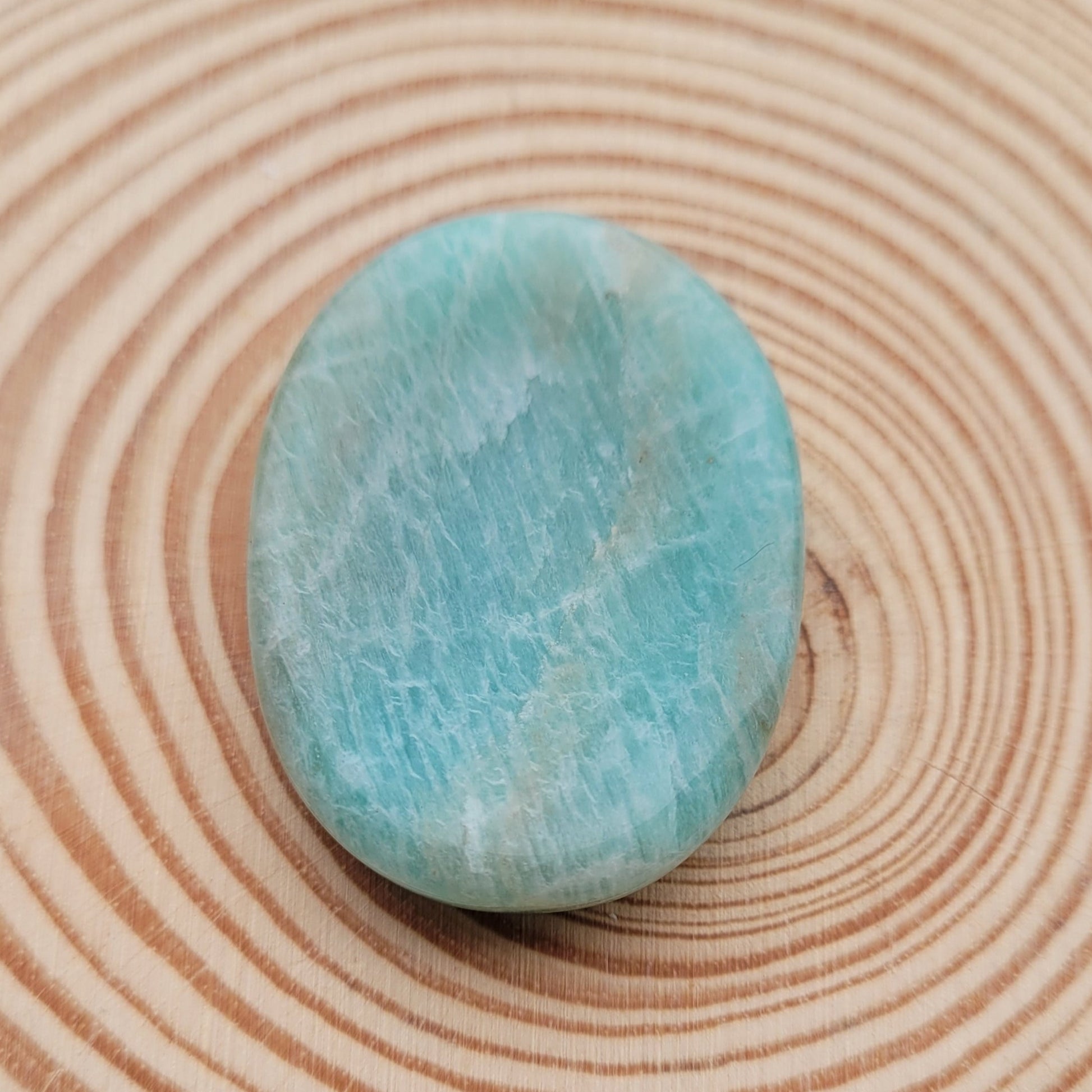 Galet anti-stress en Amazonite Créa'Clo