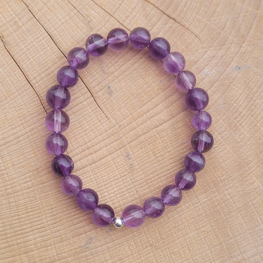 Bracelet enfant Améthyste - Avec ou sans pendentif Créa'Clo