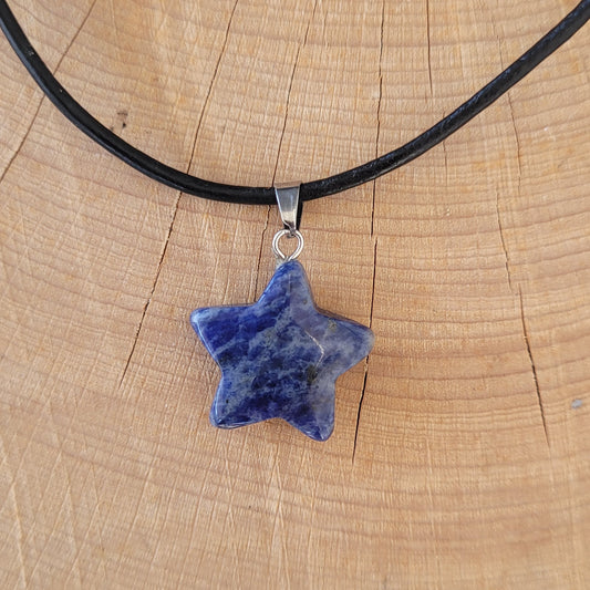 Collier Sodalite - pendentif étoile Créa'Clo