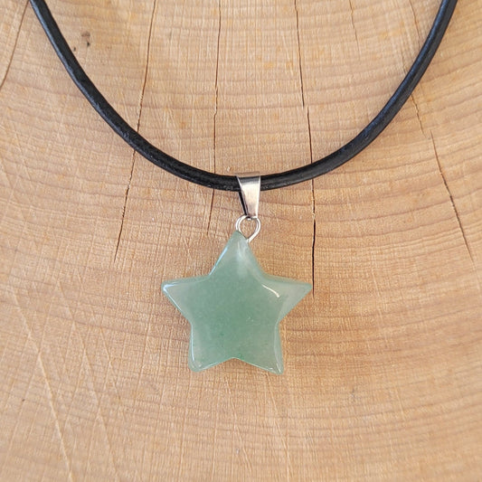 Collier Aventurine verte - pendentif étoile Créa'Clo
