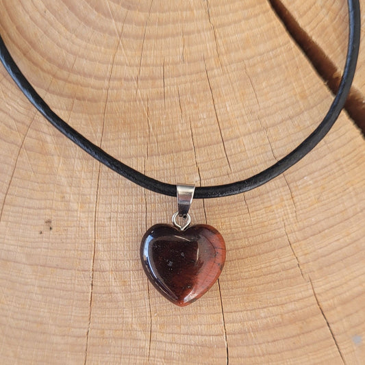 Collier pendentif Oeil de taureau forme coeur Créa'clo