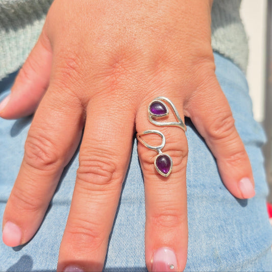 Bague en argent - Améthyste Créa'Clo