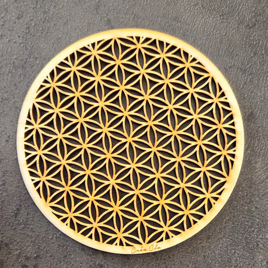 Fleur de vie en bois 10cm Créa'Clo