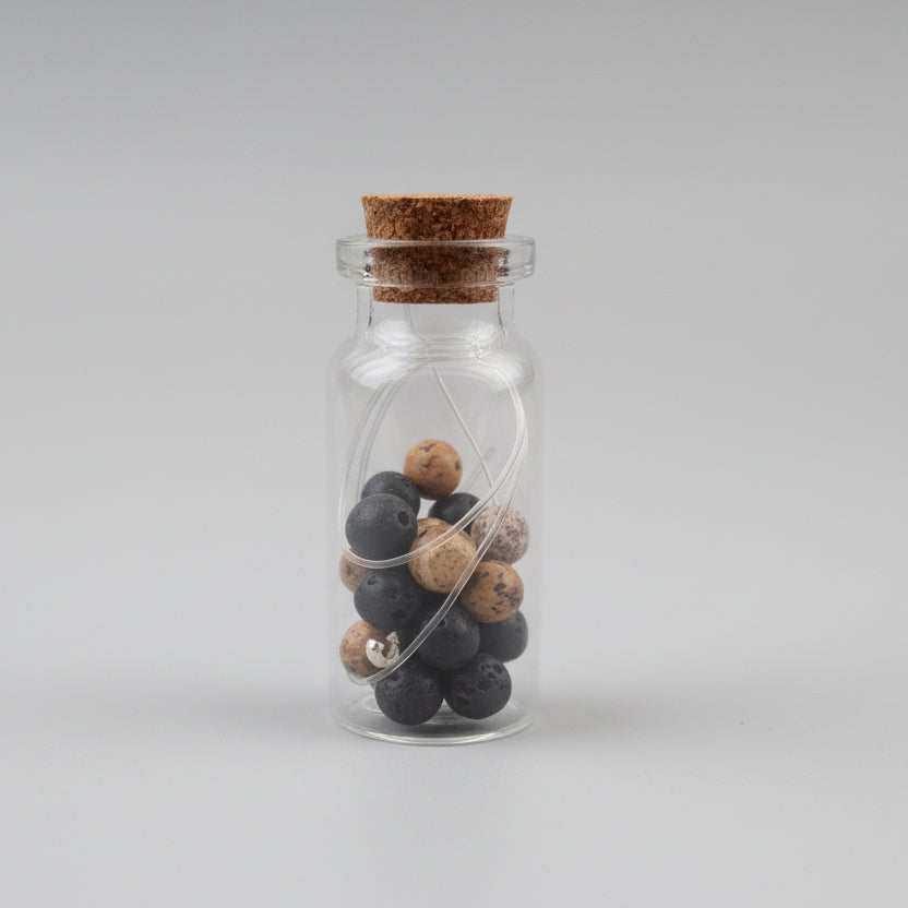 Kit bracelet enfant - Pierre de lave - Jaspe paysage Créa'Clo