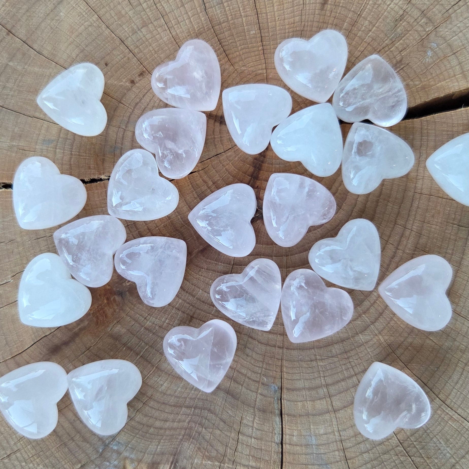 Mini galet coeur - Quartz rose - 1cm Créa'Clo
