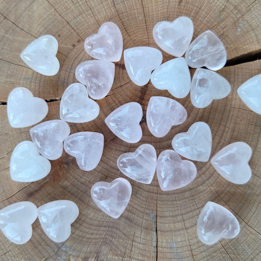 Mini galet coeur - Quartz rose - 1cm Créa'Clo
