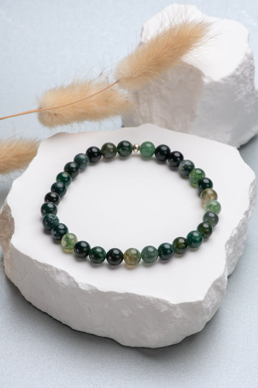 Bracelet Agate mousse Créa'Clo