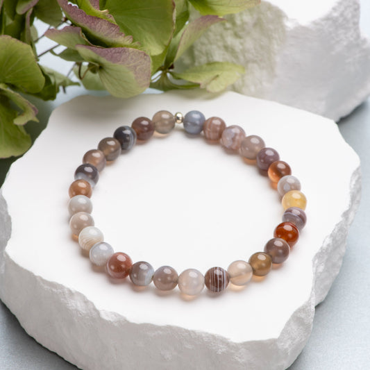 Bracelet Agate botswana Créa'Clo