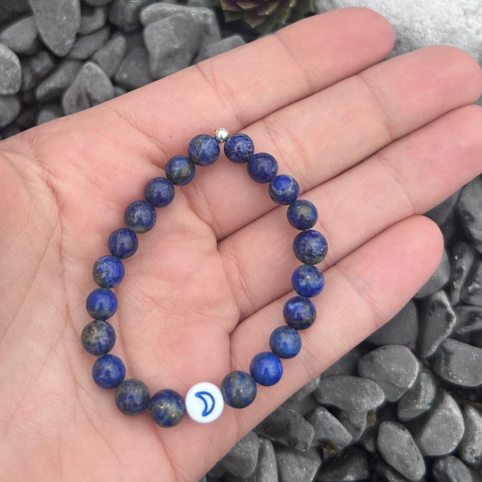 Bracelet Lapis Lazuli - Lune CréaClo