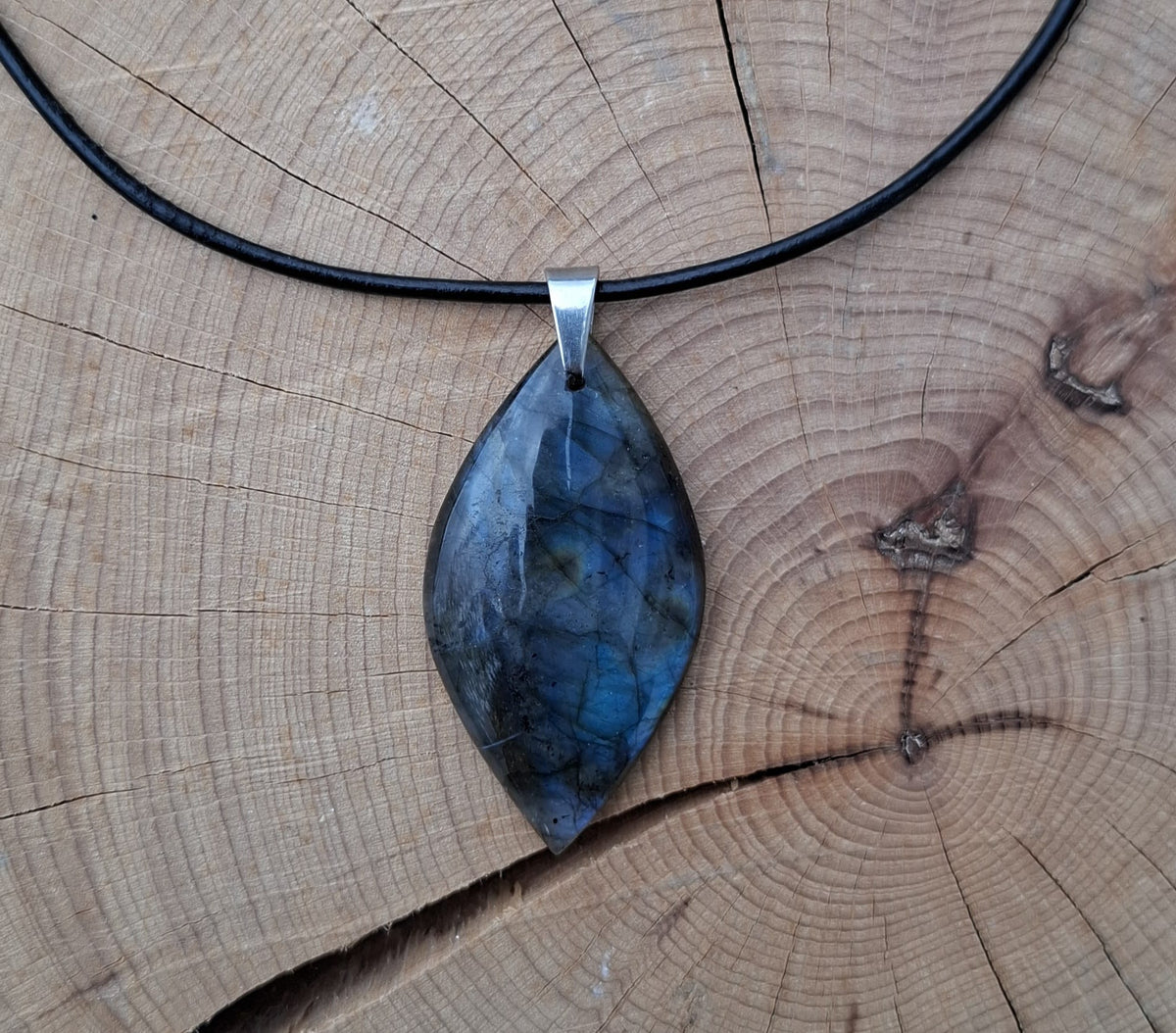 Collier Labradorite - forme goutte CréaClo