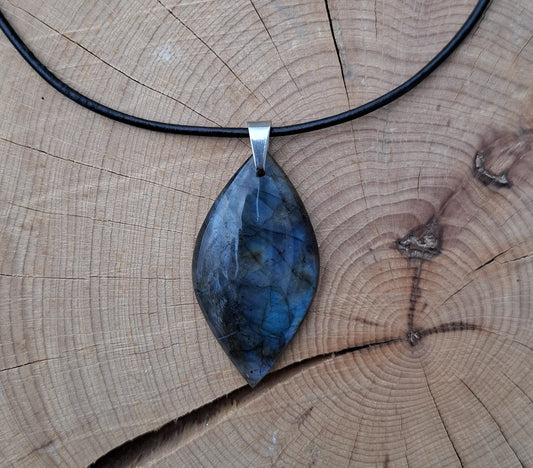 Collier Labradorite - forme goutte CréaClo