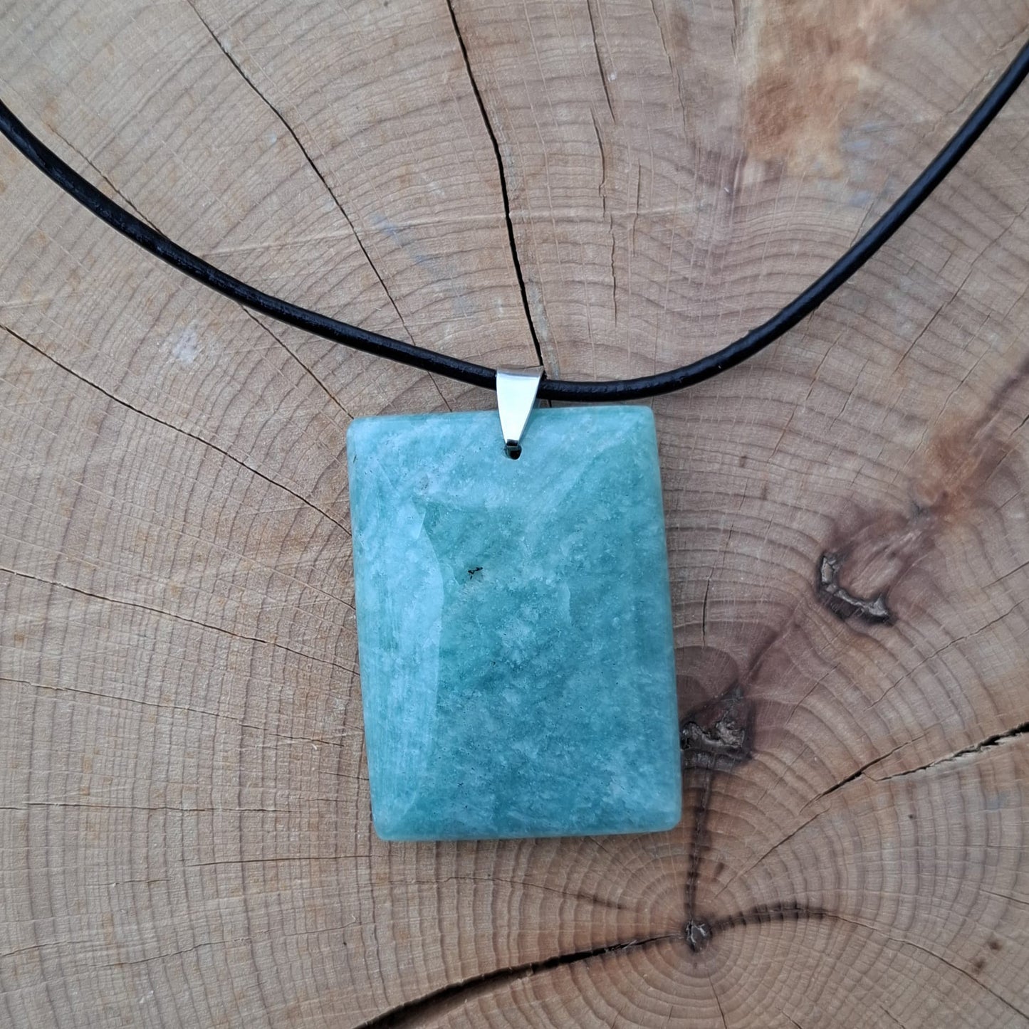 Collier Amazonite - forme rectangulaire Créa'Clo