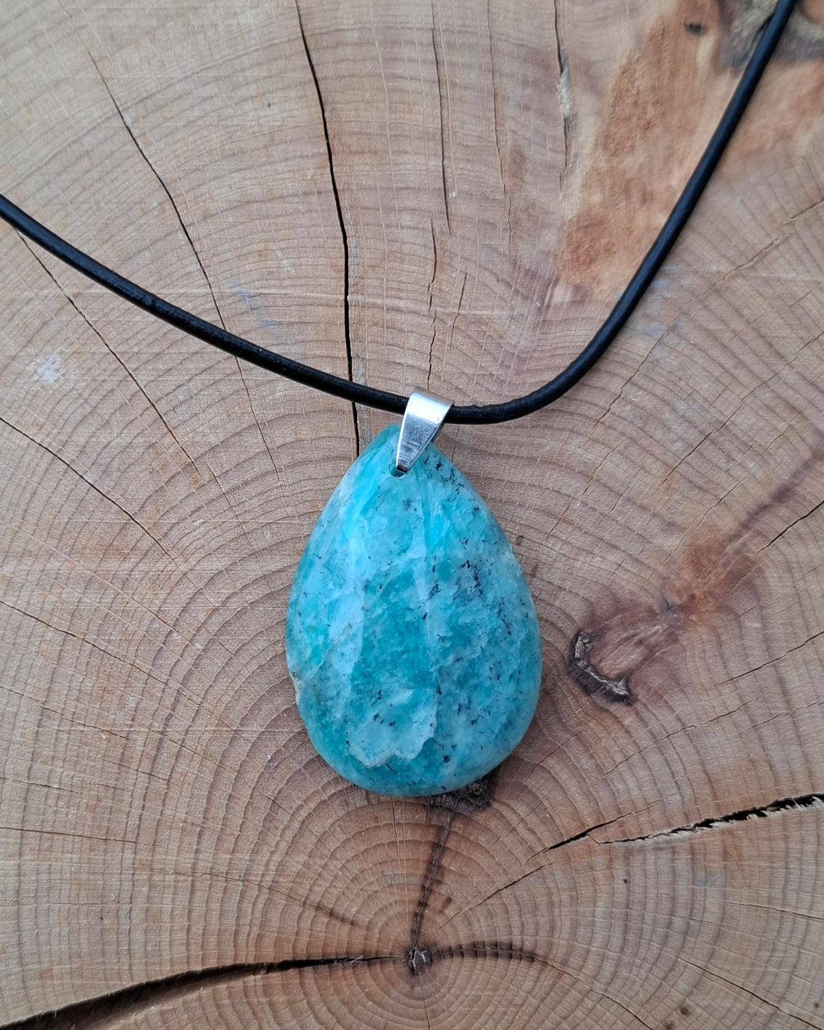Collier Amazonite - forme goutte Créa'Clo