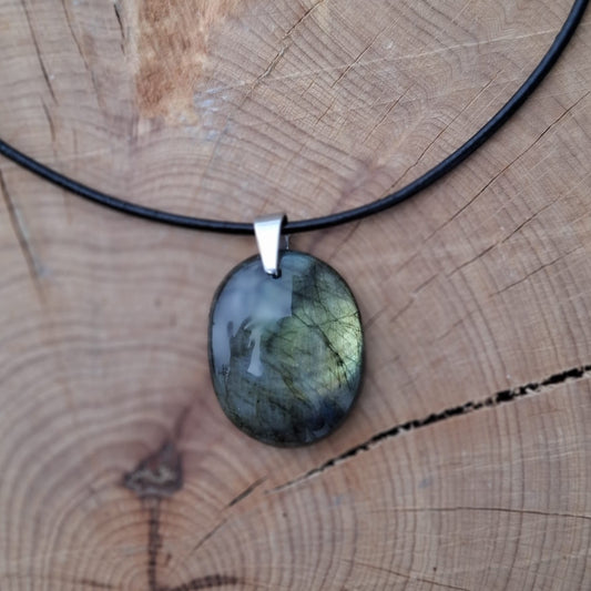 Collier Labradorite - forme ovale CréaClo
