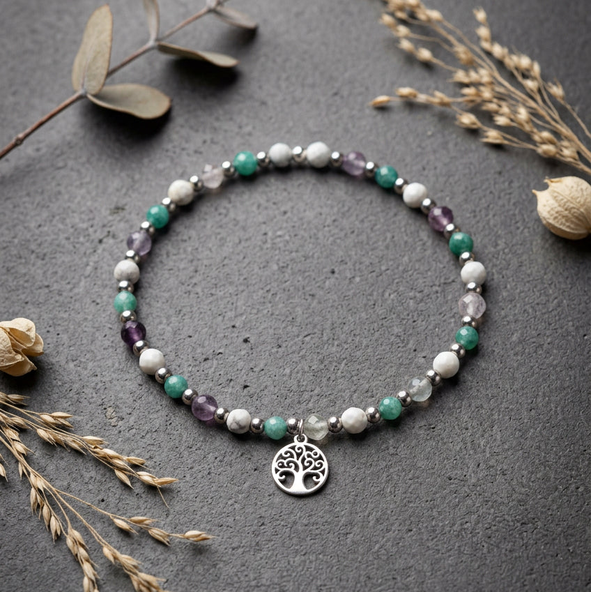 Bracelet Lapis-Lazuli Howlite Quartz rose - Pierres facettées (Copie) Créa'Clo
