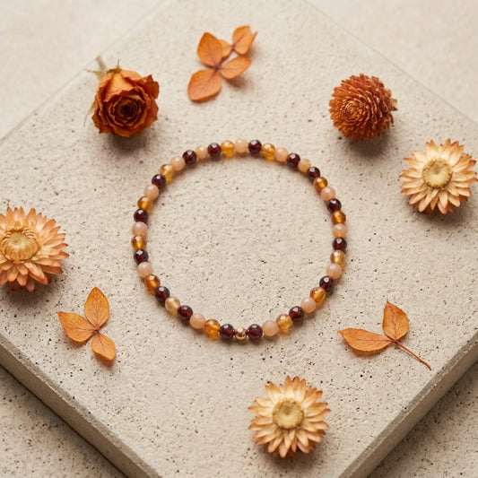 Bracelet facetté [Cornaline - Grenat - Pierre de lune] CréaClo