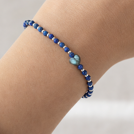 Bracelet Lapis Lazuli - facettées Créa'Clo