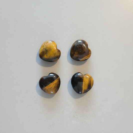 Oeil de tigre - Galet coeur 3cm Créa'Clo