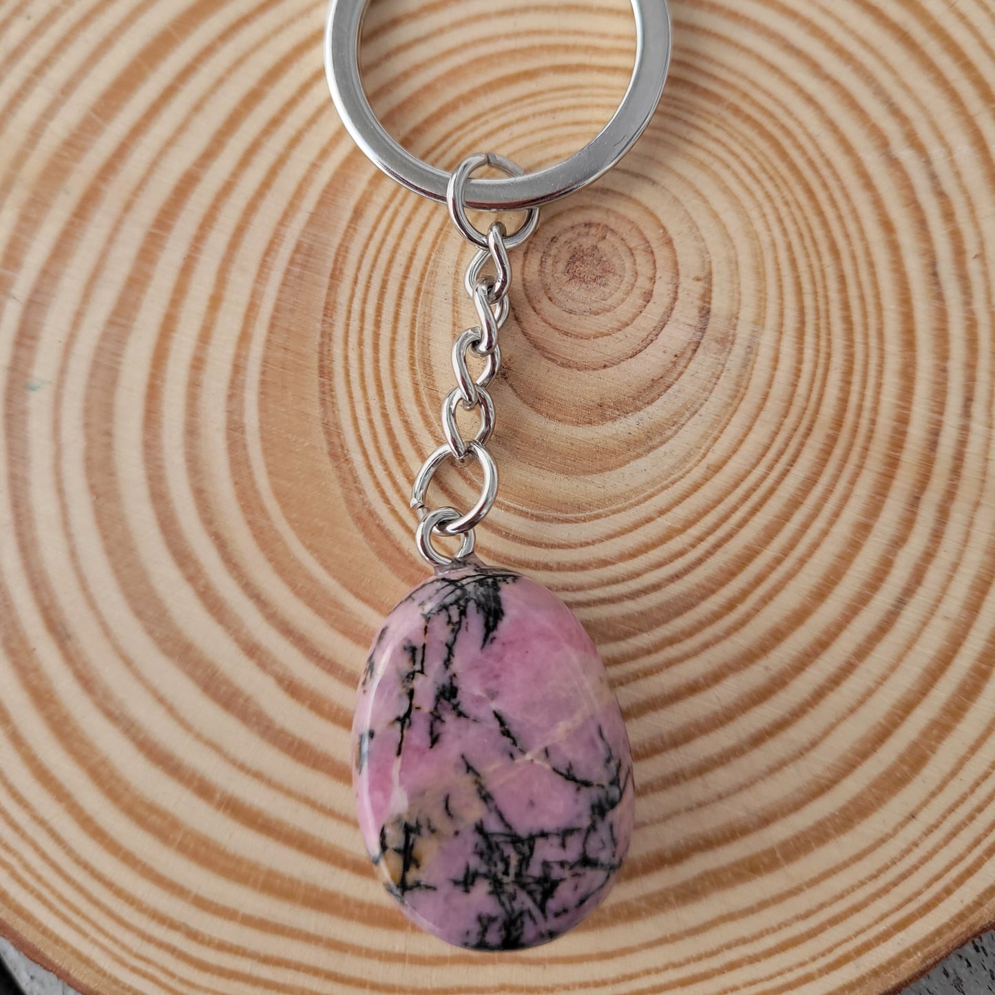 Porte-clés Rhodonite Créa'Clo