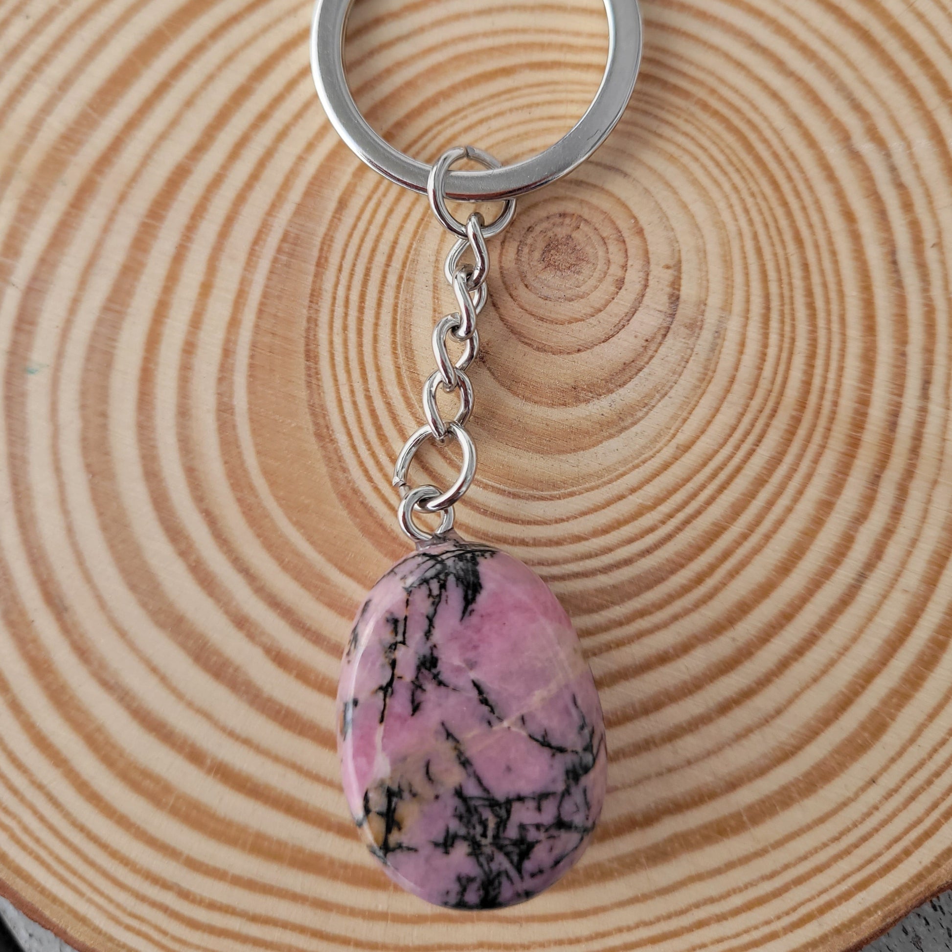 Porte-clés Rhodonite Créa'Clo